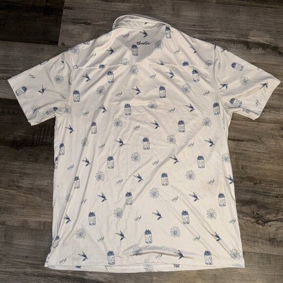 Flomotion Golf Polo Rum Club All Over Print Shirt Sz XLARGE Performance - Picture 3 of 8